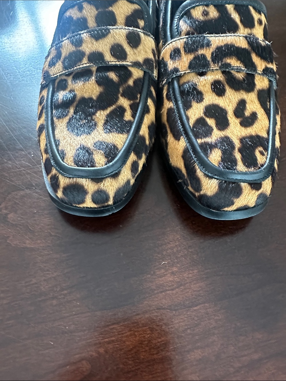 Vionic Womens Sellah Calf Hair Animal Print Loafers Shoes Sz 7 Preppy Fall Comfy - Picture 5 of 11
